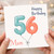 Mum 56th Birthday Card, Happy 56 Birthday Balloon Design