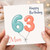 63rd Birthday Card for Mum, Happy Birthday Mum Balloon Design