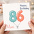 Mum 86th Birthday Card, Happy Birthday Balloon Design