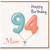 94th Birthday Card for Mum, Happy Birthday Balloon Number 94 Card