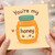 Cute You're My Honey Pun Card - Love & Anniversary Card with Bee and Honey Jar Illustration - Romantic for Partner, Boyfriend, Girlfriend, Husband or Wife - Blank Inside