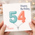 54th Birthday Card for Niece, Happy Birthday Balloon Number Card