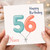 56th Birthday Card for Niece, Happy Birthday Balloon Number Card