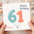 Niece 61st Birthday Card, Happy Birthday Balloon Number 61 Card