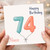 Niece 74th Birthday Card, Happy Birthday Balloon Number 74 Card