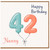 Nanny 42nd Birthday Card, Happy Birthday 42 Balloon Design