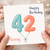 Nanny 42nd Birthday Card, Happy Birthday 42 Balloon Design