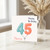 Nanny 45th Birthday Card, Happy Birthday Balloon Number Card