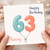 Nanny 63rd Birthday Card, Happy Birthday Balloon Design