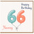 Nanny 66th Birthday Card, Happy Birthday Balloon Number Card