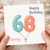 Nanny 68th Birthday Card, Happy Birthday Balloon Number Card