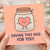 Cute Heart in a Jar 'Saving This Hug For You' Greeting Card - Thinking of You, Get Well or Love - Adorable Support Card, Blank Inside with Envelope