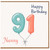 Nanny 91st Birthday Card, Happy Birthday Balloon Design