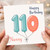 Nanny 110th Birthday Card, Happy Birthday Balloon Design