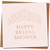 Happy Bridal Shower Card - Floral Pink Design for the Bride-to-Be, Elegant Square Greeting Card, 145mm x 145mm, Includes Kraft Envelope