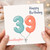 Granddaughter 39th Birthday Card, Happy Birthday Balloon Number Design