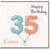 Cousin 35th Birthday Card, Happy Birthday Balloon Number 35 Card