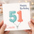 Cousin 51st Birthday Card, Happy Birthday Balloons Design