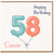 Cousin 58th Birthday Card