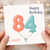 Cousin 84th Birthday Card, Happy Birthday Balloon Number Design