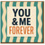 You & Me Forever Card - Romantic Love/Anniversary Card for Husband, Wife, Boyfriend or Girlfriend - Modern Typographic Design - Couple Greeting
