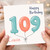 Cousin 109th Birthday Card, Happy Birthday Balloon Number Card