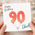 90th Birthday Card for Uncle, Happy Birthday 90 Balloon Design