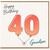 40th Birthday Card for Grandson, Happy Birthday Balloon Design