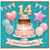 14th Birthday Card for Great Granddaughter