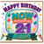 Aunt 21st Birthday Card