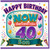 Son 40th Birthday Card