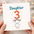 Daughter 3rd Birthday Card