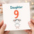Daughter 9th Birthday Card