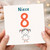 8th Birthday Card for Niece, Cute Girl Design