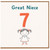 7th Birthday Card for Great Niece