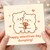Cute Bear Couple Valentine’s Day Card - Happy Valentine’s Day Dumpling - Kawaii Bears with Flowers - Romantic Cute Card for Partner, Boyfriend or Girlfriend