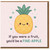Cute Pineapple Pun Greeting Card - 'If You Were a Fruit, You'd Be a Fine-Apple' - Funny Love & Anniversary Card for Partner, Valentine or Just Because