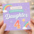 Daughter 4th Birthday Card, Magical Rainbow Stars Design