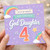 God Daughter 4th Birthday Card, Magical Rainbow and Stars Design