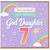 God Daughter 7th Birthday Card