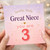 Great Niece 3rd Birthday Card