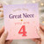 Great Niece 4th Birthday Card
