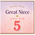 5th Birthday Card for Great Niece