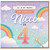 Niece 4th Birthday Card, Gorgeous Niece Is 4 Pastel Rainbow Magical Birthday Card