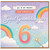 Great Granddaughter 6th Birthday Card, Magical Rainbow Design