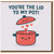 You're The Lid To My Pot Cute Pun Love Card - Kawaii Pot and Lid with Hearts - Funny Anniversary, Valentine’s or Just Because Card for Boyfriend, Girlfriend, Husband or Wife