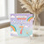 7th Birthday Card for Step Daughter, Rainbow Clouds and Magic Wand Design