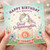 6th Birthday Card for Great Granddaughter, Unicorn Cake Birthday Card