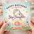 Step Daughter 6th Birthday Card Unicorn Cake Floral Design