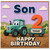 Son 2nd Birthday Card, Happy Birthday Tractor Card